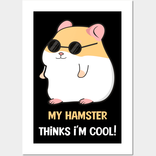 Cool Hamster Sun Glasses Wall Art by Imutobi